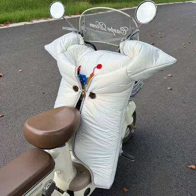 电动车挡风被冬季加绒加厚防风防水带牛角扣可收纳电瓶摩托车通用