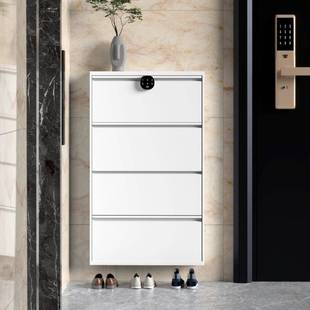 15cm钢制超薄带锁鞋 架 柜室外电梯口现代简约玄关翻斗柜家用收纳鞋