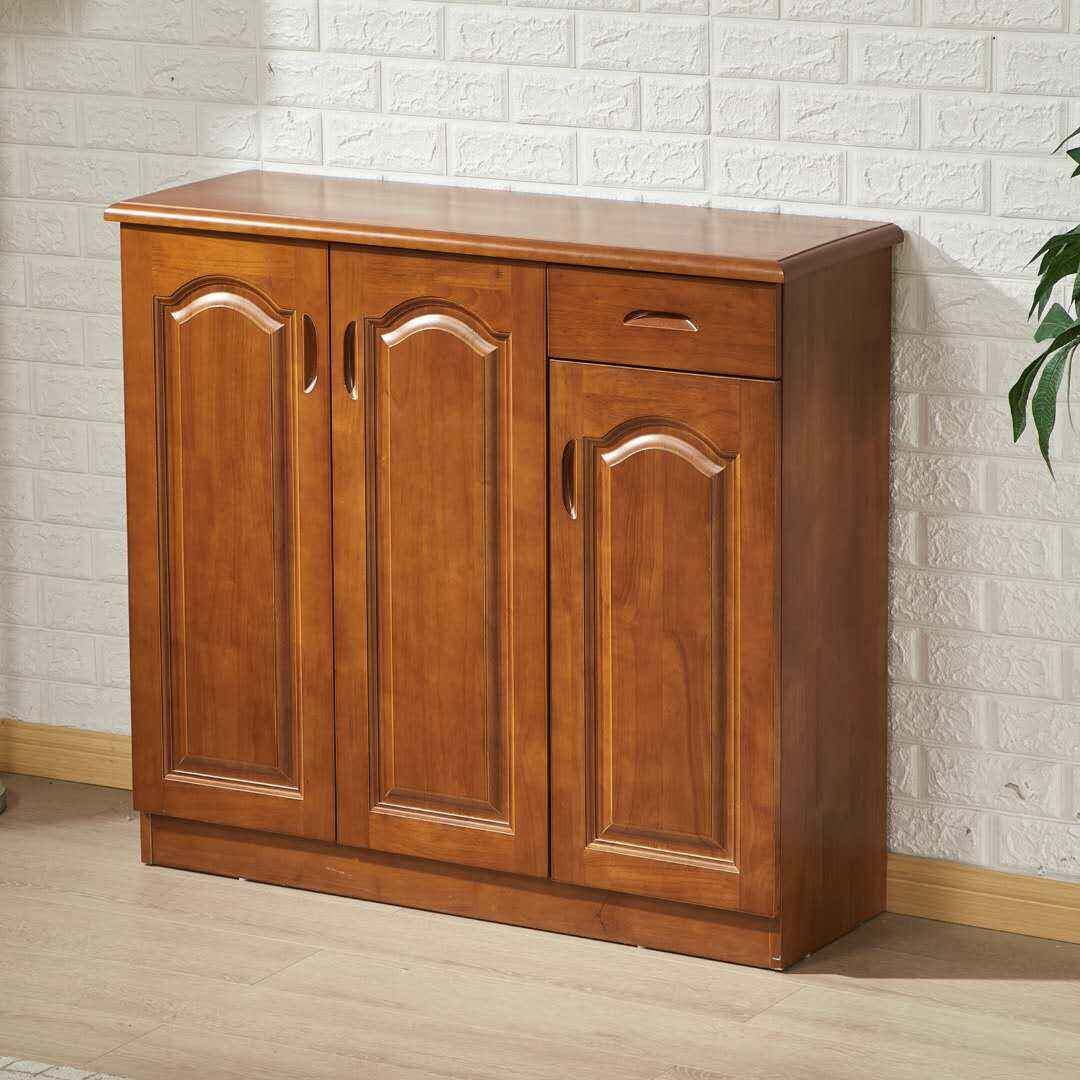 实木鞋柜家用门口大容量柜客厅实木松木收纳柜子储物柜阳台杂物柜