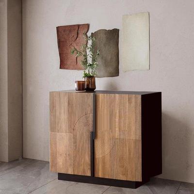 中古风全实木雕花柜客厅储物柜入户鞋柜茶水柜装饰柜玄关柜收纳柜