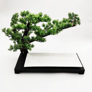 网红荔枝虾球妃子笑餐具装饰树形位上迎客松根雕创意明档摆盘包邮