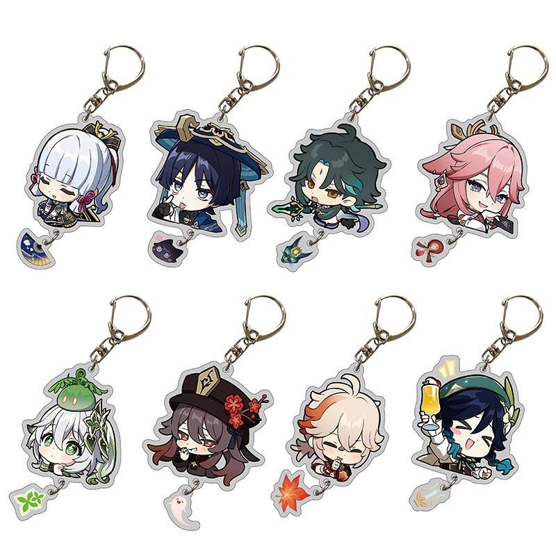 原神周边挂件散兵胡桃芙宁娜那维魈公子钟离钥匙扣手机包包挂饰