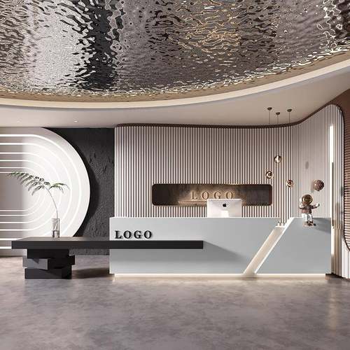 酒店柜台公司会所大气办公前台接待台服装店吧台美容院收银台烤漆