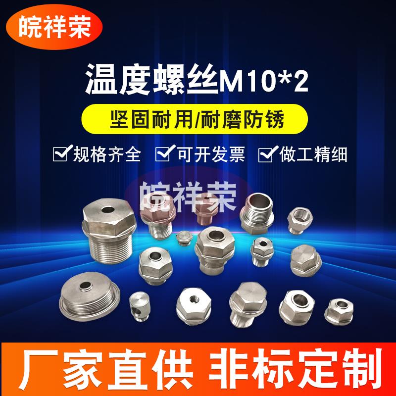温度M10到2寸铣角螺丝 螺母配件温度仪表配件 不锈钢材质非标定制