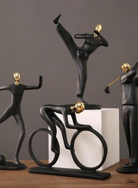 运动人物造型树脂摆饰家居客厅玄关电视柜酒柜书柜公桌面装饰品