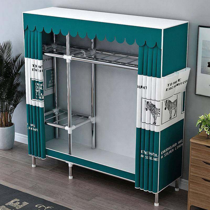 简易衣柜钢管布衣柜加粗加固卧室组装家用衣橱出租房挂衣收纳架子,收纳整理,烫衣板及配件,淘宝优惠券,粉丝福利购,淘宝优惠卷