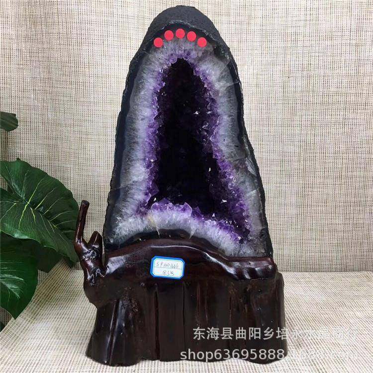 天然乌拉圭紫水晶洞天然紫水晶洞聚宝盆原矿摆件直销
