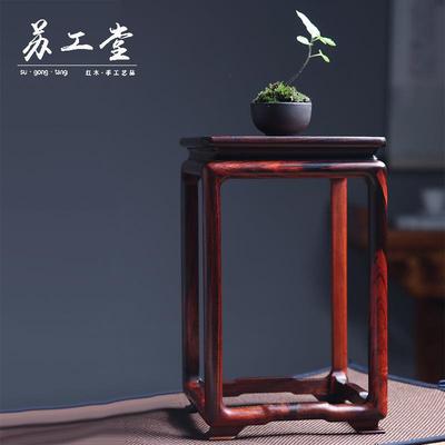 实木盆景独板明式花架红酸枝木文玩瓷器花瓶古玩工艺品底座托展示