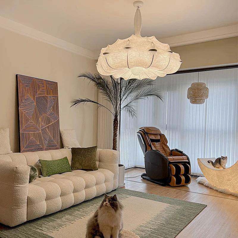 意大利蚕丝别墅民宿客厅吊灯飞艇法式网红卧室餐厅灯软装展厅灯具