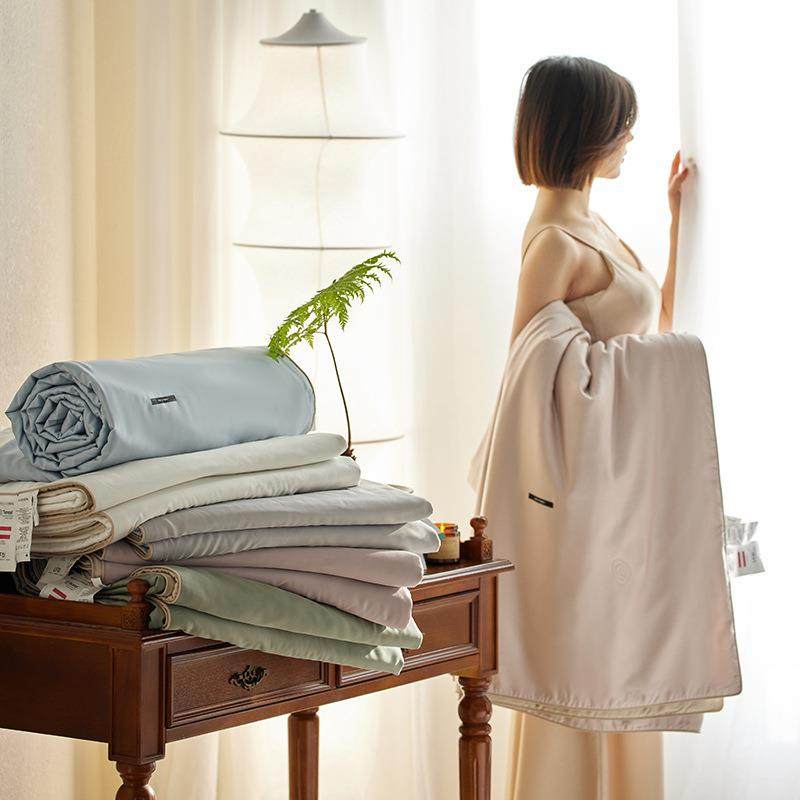 A类桑蚕丝天丝夏凉被丨轻奢气质100S兰精天丝夏被四件套丝滑凉爽
