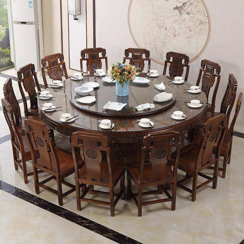 全实木圆形餐桌椅组合电动大圆桌雕花旋转15人带转盘中式仿古餐桌,收纳整理,烫衣板及配件,淘宝优惠券,粉丝福利购,淘宝优惠卷