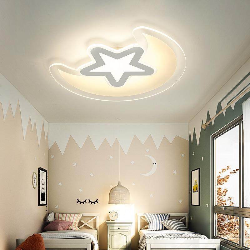 简约超薄led吸顶灯创意个性儿童卧室灯星星月亮男孩女孩房间灯饰