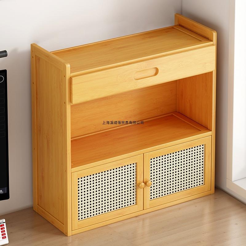 书架桌面置物架简易多层家用办公桌上收纳储物书柜立式一体小窄柜