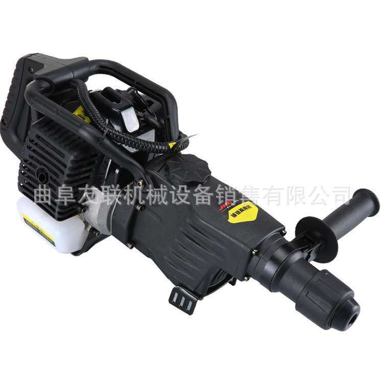 岩石钻孔采蜜冲击锤 石头打眼破碎锤 手持式汽油冲击钻图片