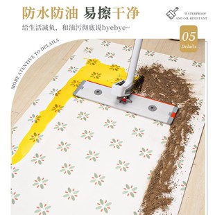 PVC免洗可擦可裁防水防油加厚耐脏脚垫家用 全铺厨房地垫2025新款