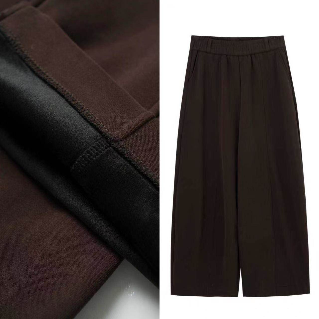 【玉米专享】新款高腰垂感休闲加绒加厚长裤52107#,女装/女士精品,休闲裤,淘宝优惠券,粉丝福利购,淘宝优惠卷