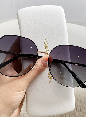 太阳眼镜偏光墨镜女2023年新款近视带度数防紫外线大脸显瘦夏防晒