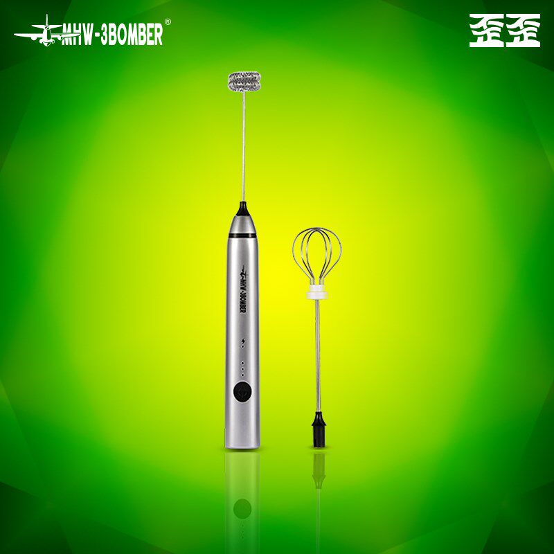 轰炸机MHW电动奶泡器 咖啡拉花自动打奶泡器手持发泡打蛋清搅拌器