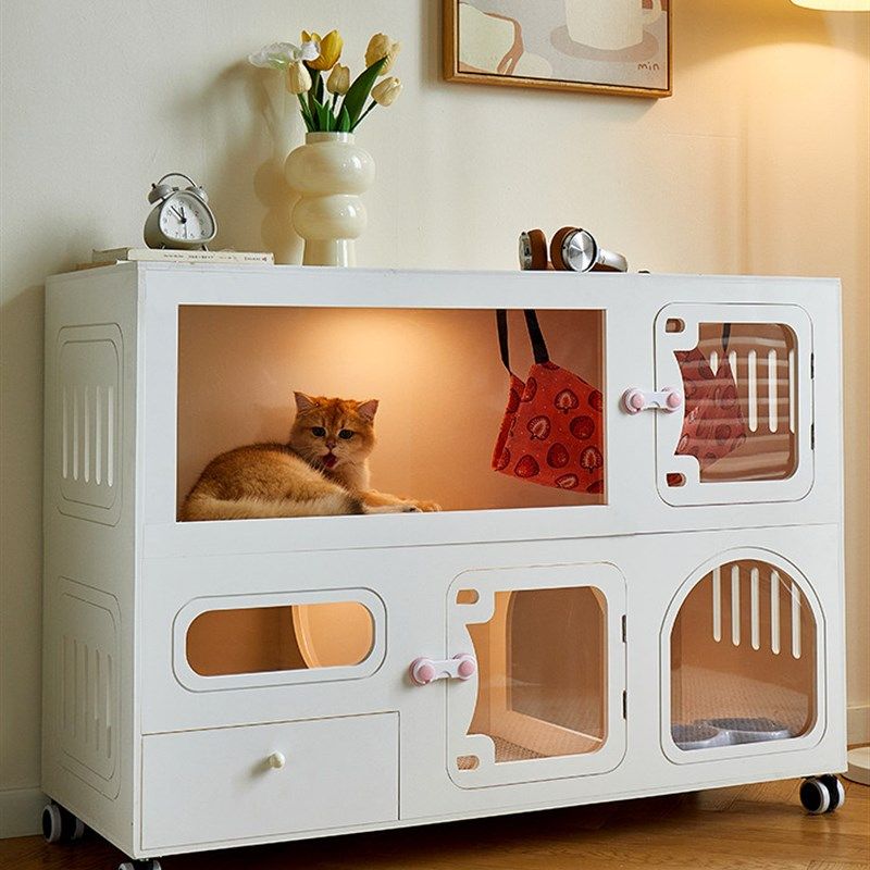猫别墅带厕所一体家用室内四季通用猫窝上下两层猫柜大空间猫笼子,宠物/宠物食品及用品,猫笼子/猫别墅,淘宝优惠券,粉丝福利购,淘宝优惠卷