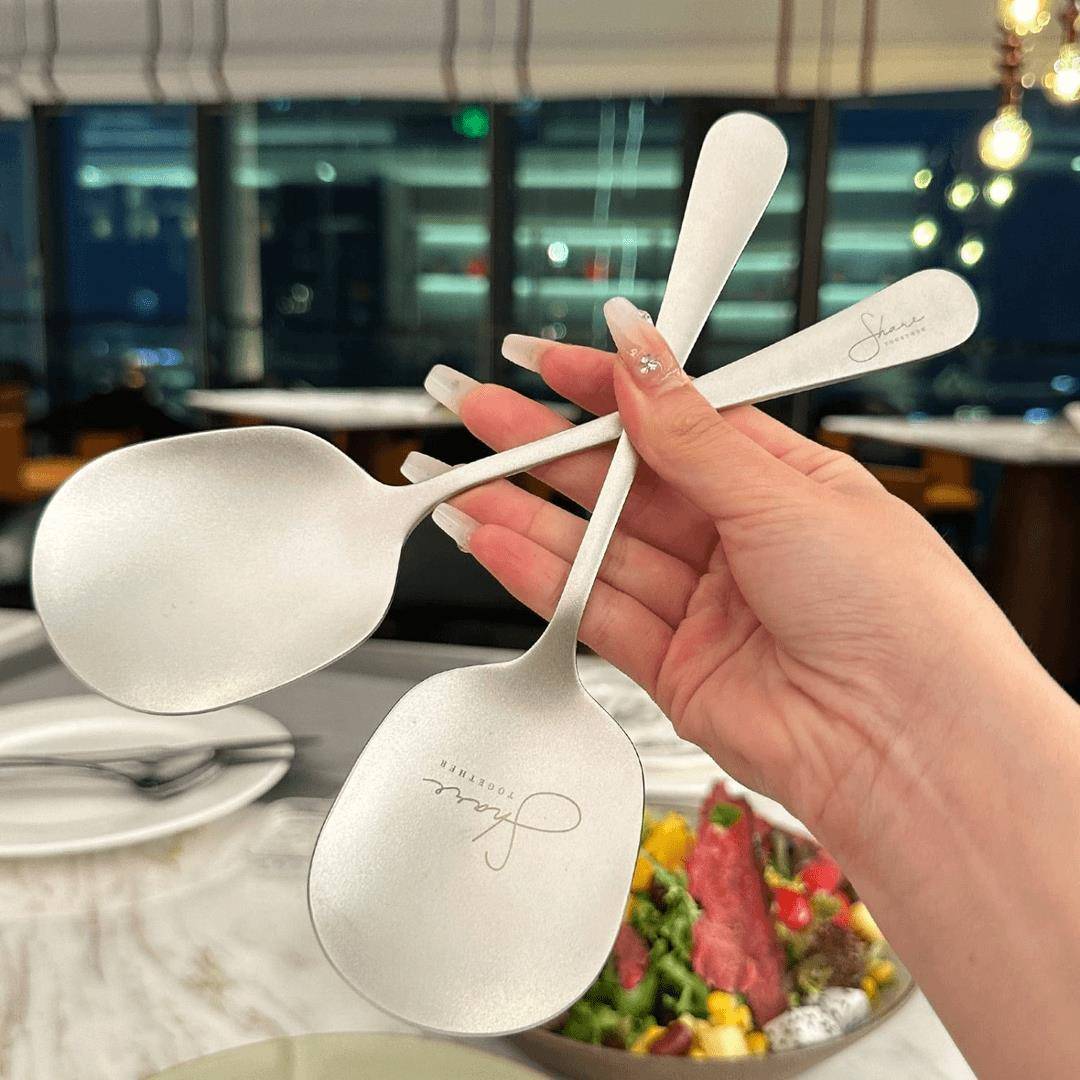 【老板娘推荐】雪花不锈钢公勺家用分餐菜饭匙沙拉勺子高档大汤勺