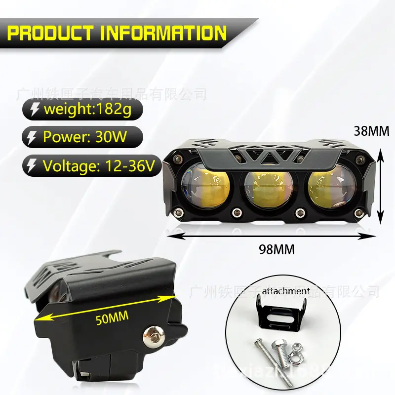 led spot light fog dual olor worklight for motore suv
