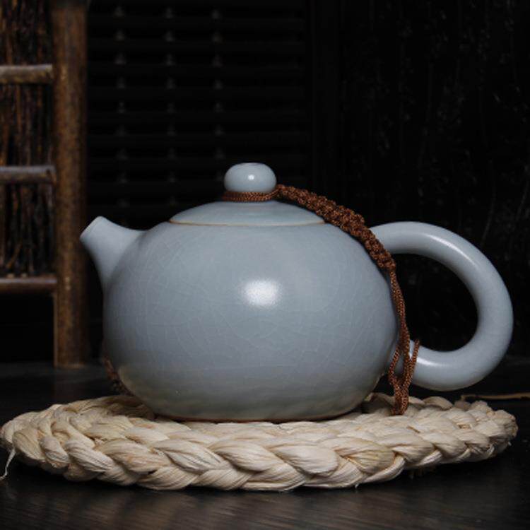 汝窑西施壶泡茶壶陶瓷水壶汝瓷茶具单玻璃紫砂壶加工订制