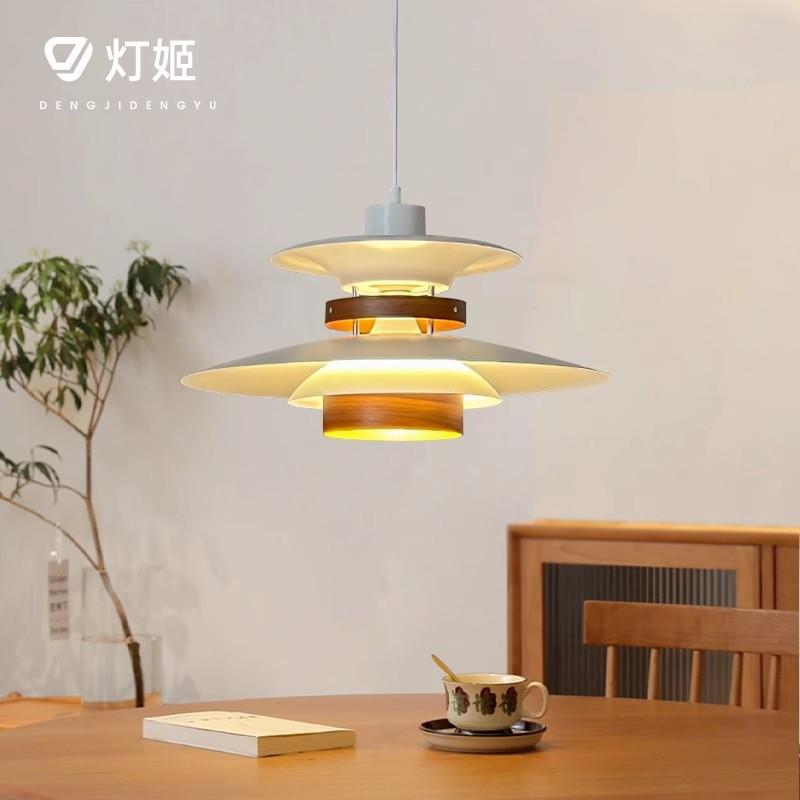 飞碟PH5餐厅灯可位移吊灯复古法式中古日式设计师摇臂餐桌吧台灯