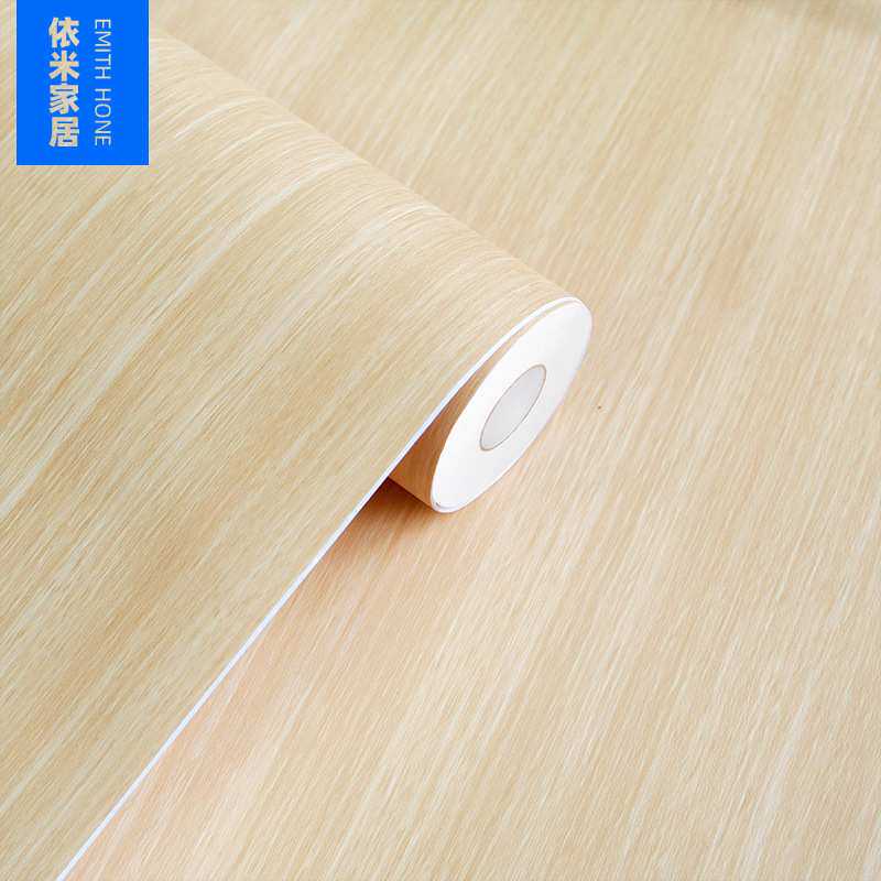 韩版PVC木纹贴纸自粘墙纸壁纸展柜家具翻新加厚带导气槽贴膜30米