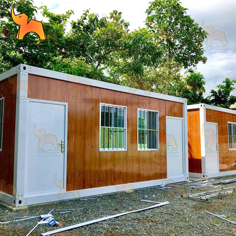简易房集装箱房木纹快拼箱房集装箱加厚东南亚户外移动临时小房子