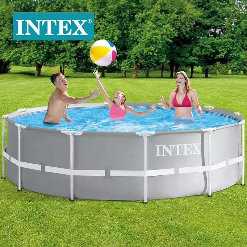 正品INTEX26716 加厚儿童家用大型泳池可折叠水池养鱼池 366*99cm