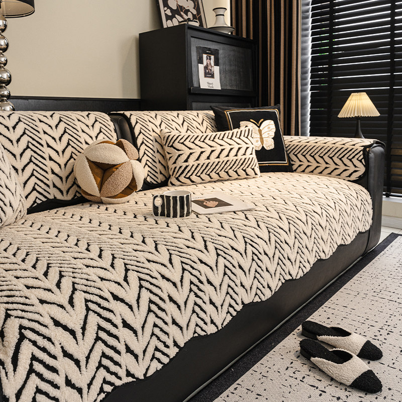 法式复古沙发垫秋冬2025新款加厚毛绒坐垫子防滑盖布高级感轻奢皮,居家布艺,沙发垫,淘宝优惠券,粉丝福利购,淘宝优惠卷