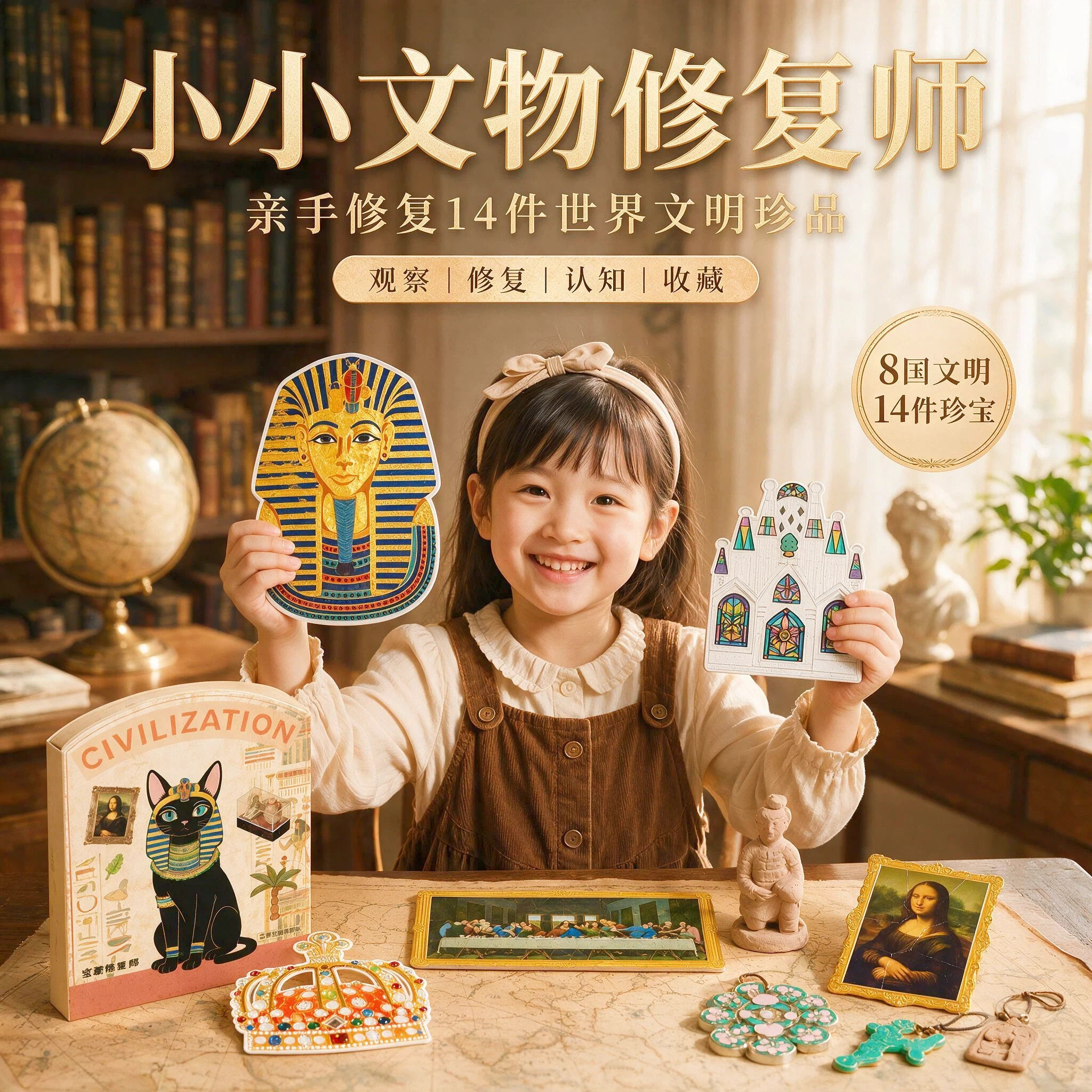 【儿童手工贴纸】文物修复玩具图片