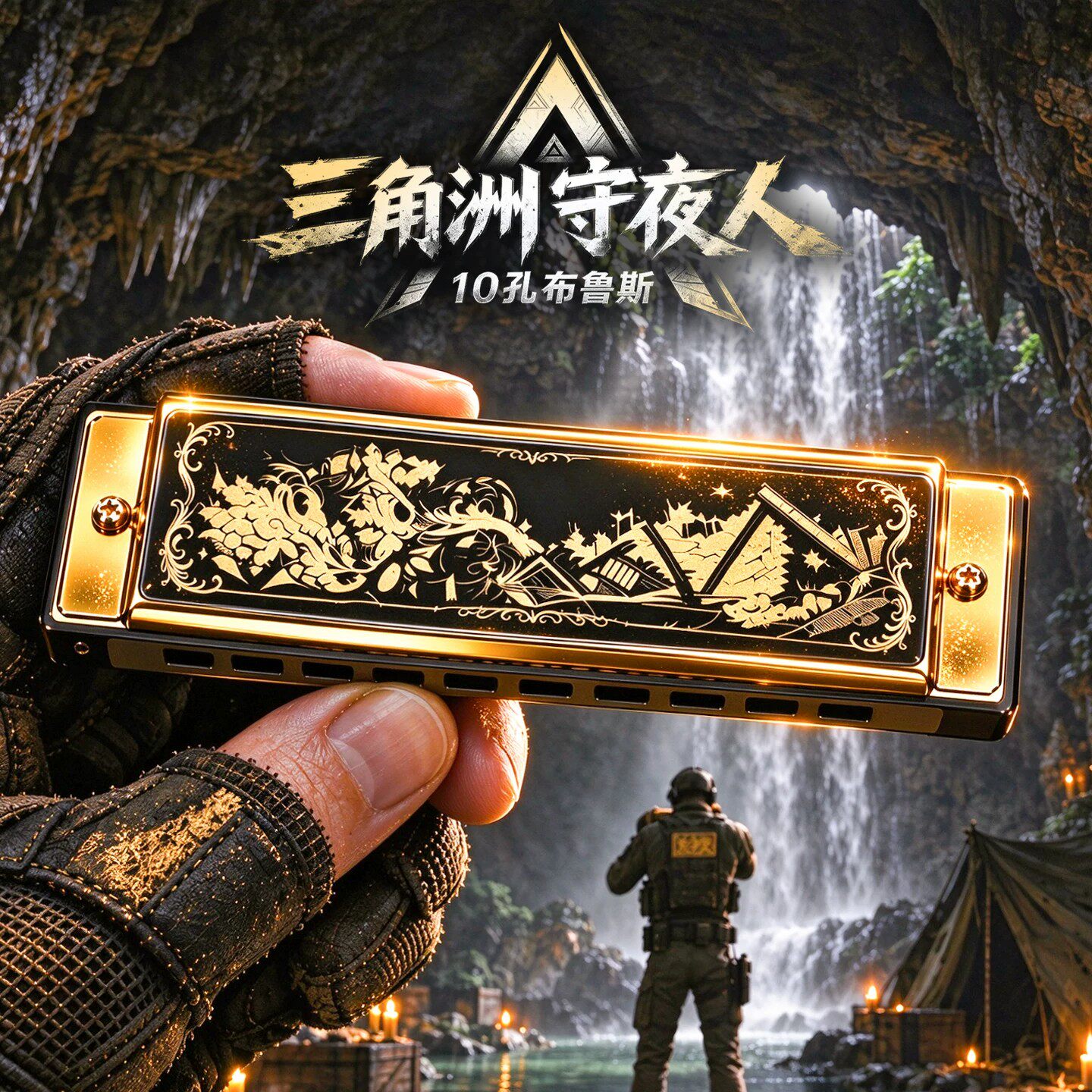 三角洲行动正版周边守夜人口琴挽歌玩具十孔风琴布鲁斯乐器可吹奏