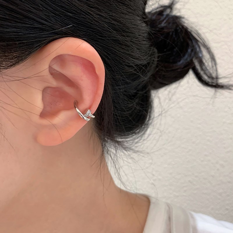 小银钉耳骨夹RINGRING商店耳夹女无耳洞新款高级感耳挂银色耳饰