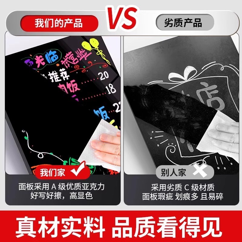 diy小黑板摆摊展示牌立式广告牌创业摆摊神器夜市店铺手写价目表
