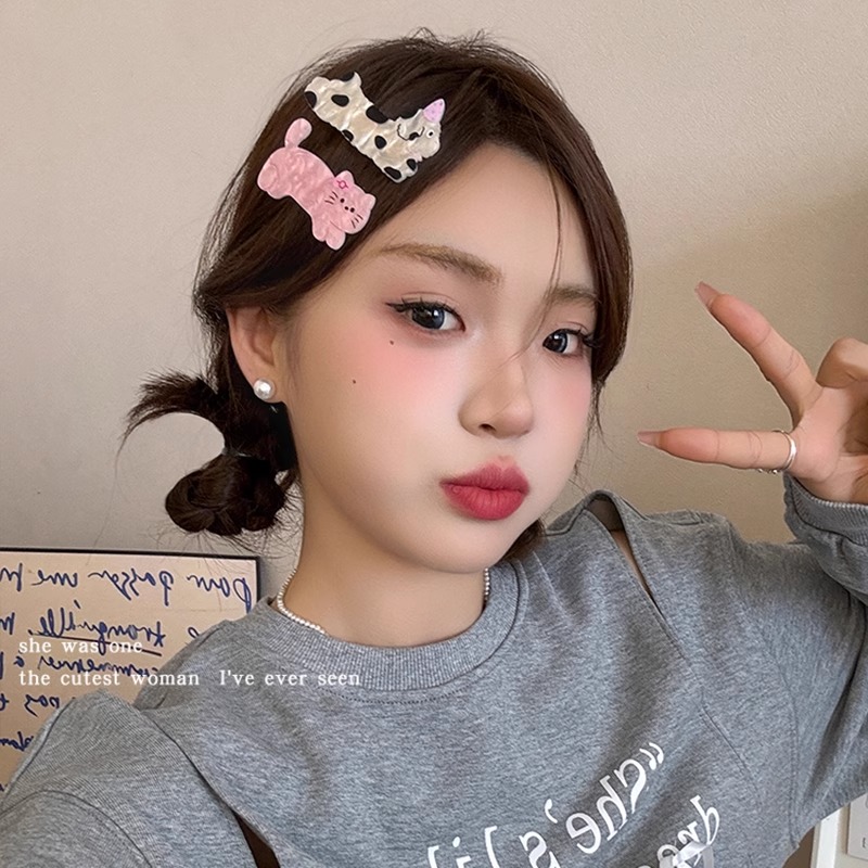 卡通可愛小狗發夾女前額側邊