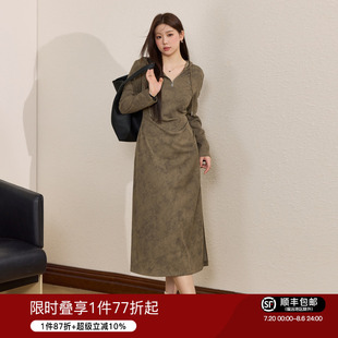 新款 蓝语大码 卫衣裙秋季 女装 胖mm收腰显瘦连衣裙 气质休闲连帽长袖