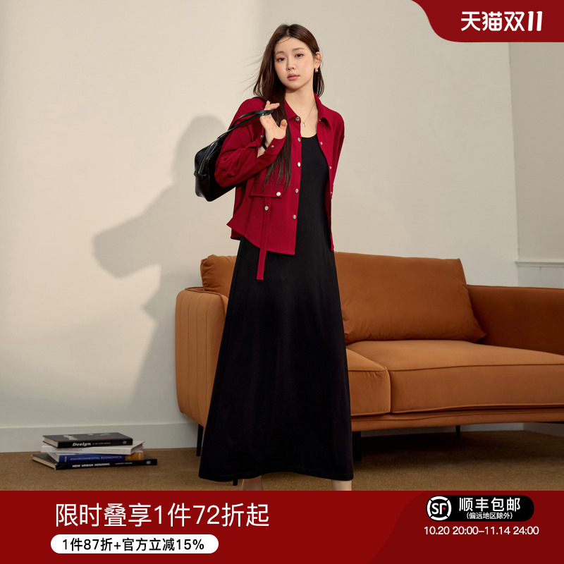 显瘦气质套装大码女装蓝语