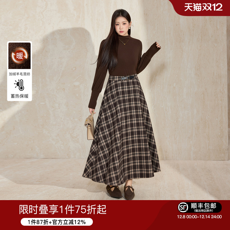 蓝语加绒保暖修身打底内搭上衣