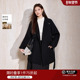 中长款 蓝语大码 设计感翻领羊毛混纺双面呢大衣女2025秋冬新款 外套