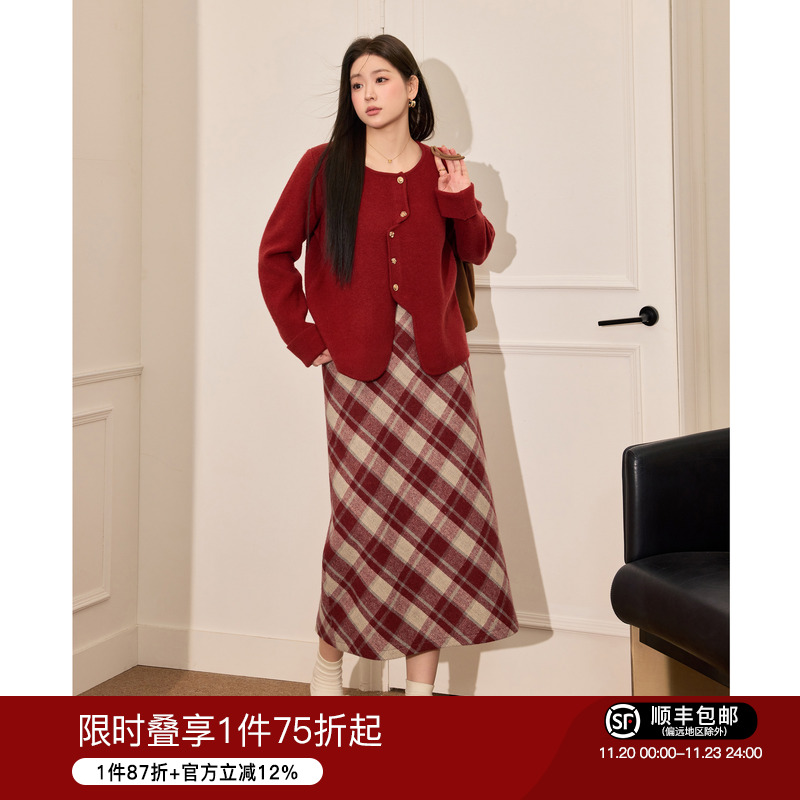 大码女装蓝语气质优雅套装