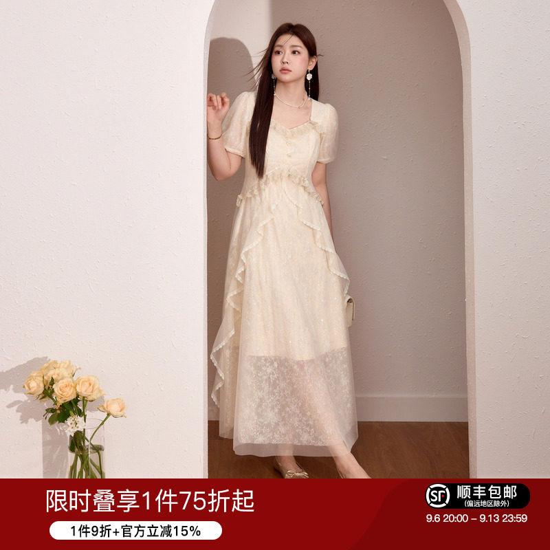 蓝语大码女装气质优雅连衣裙图片
