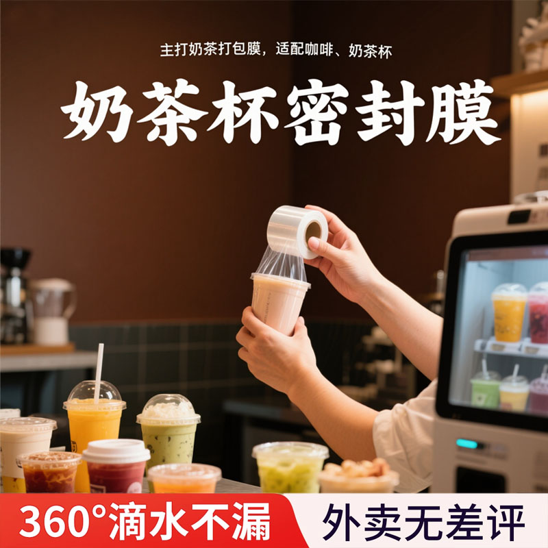 咖啡杯奶茶杯盖防漏纸密封