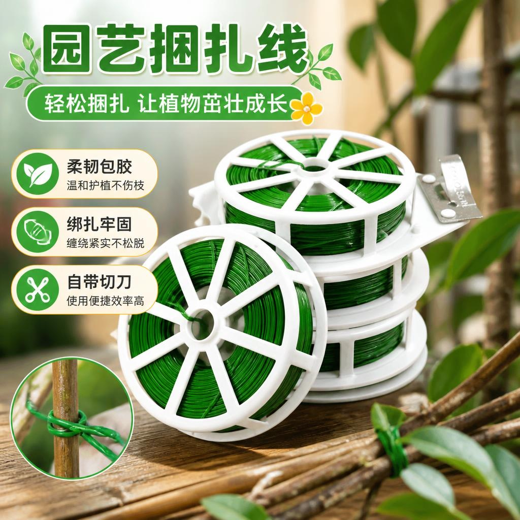 包塑园艺扎带月季爬藤绑花神器