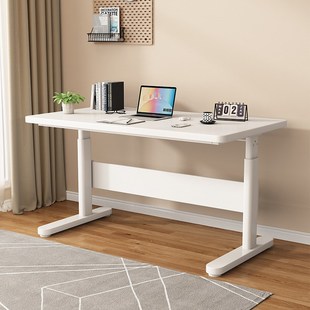 儿童学习桌可升降书桌智学库学生写字桌椅套装家用实木大白桌