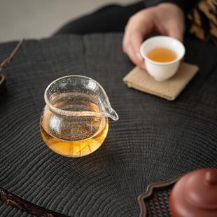 在瓷里 日式 琉璃公道杯耐热玻璃分茶杯盖碗手工气泡玻璃茶具套装