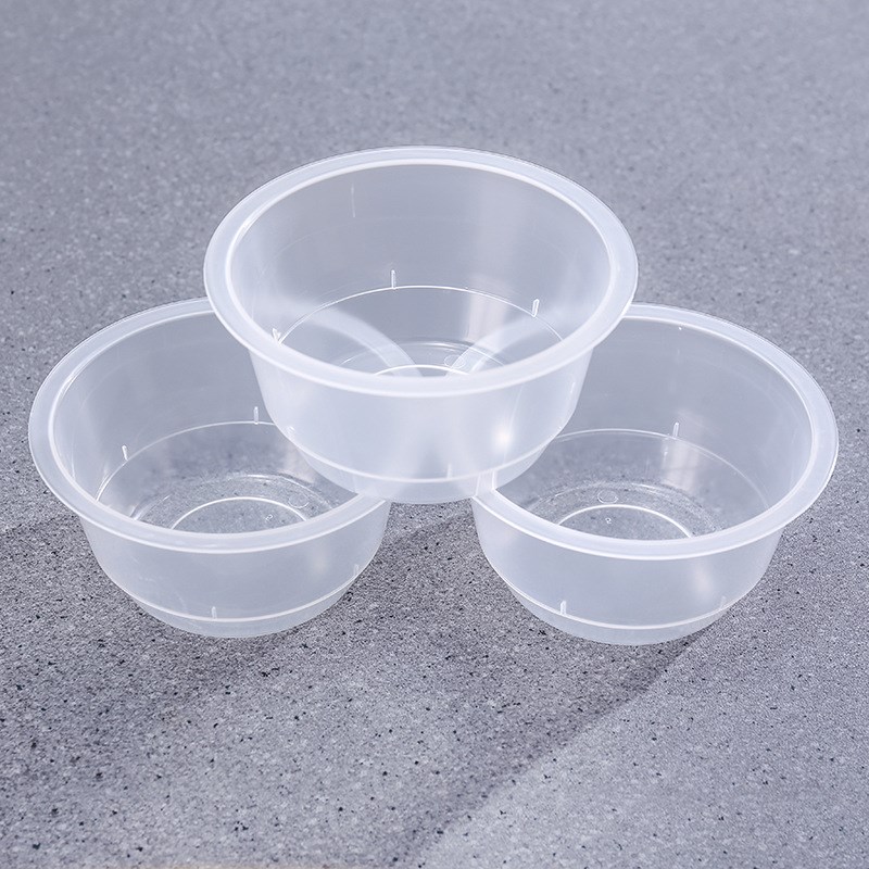 300ml一次性加厚甜品打包碗 透明塑料圆形甜品碗 双皮奶烧仙草碗