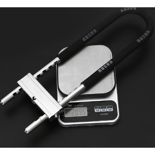 玻璃门锁U型锁锁具双门插锁玻璃锁推拉门长锁商铺u锁型室外U形锁