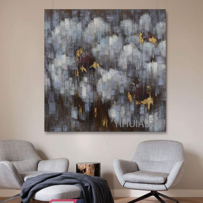YIHUIARTS纯手绘花卉风景装饰油画卧室床头儿童房装饰挂画图片