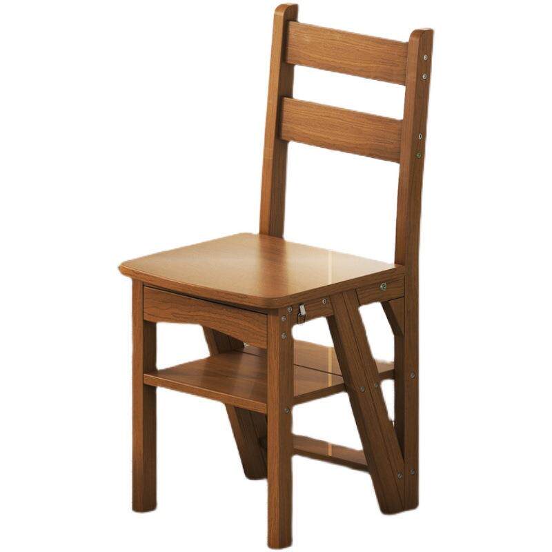 全实木梯椅家用梯子椅子折叠楼梯室内爬高多功能登高踏板梯凳两用